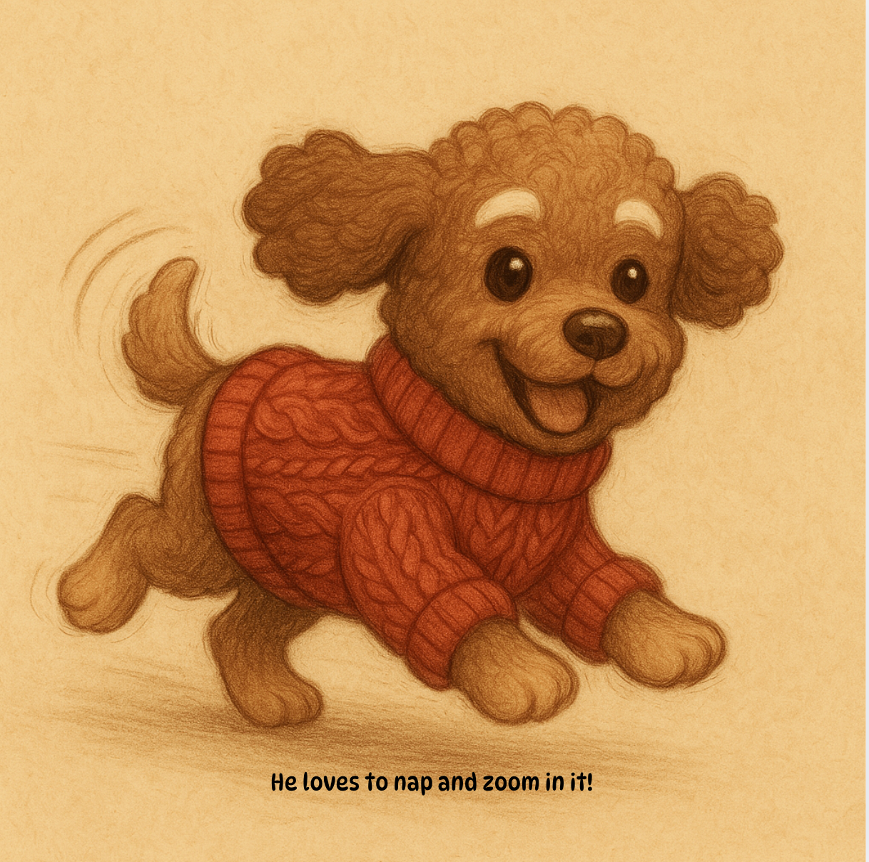 Rolo Loves his Red Sweater